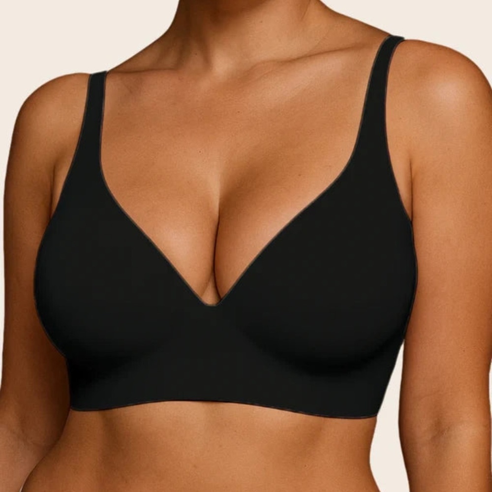 Soft Intention Jelly Wireless T-shirt Bra Black-Size Small New with Tags